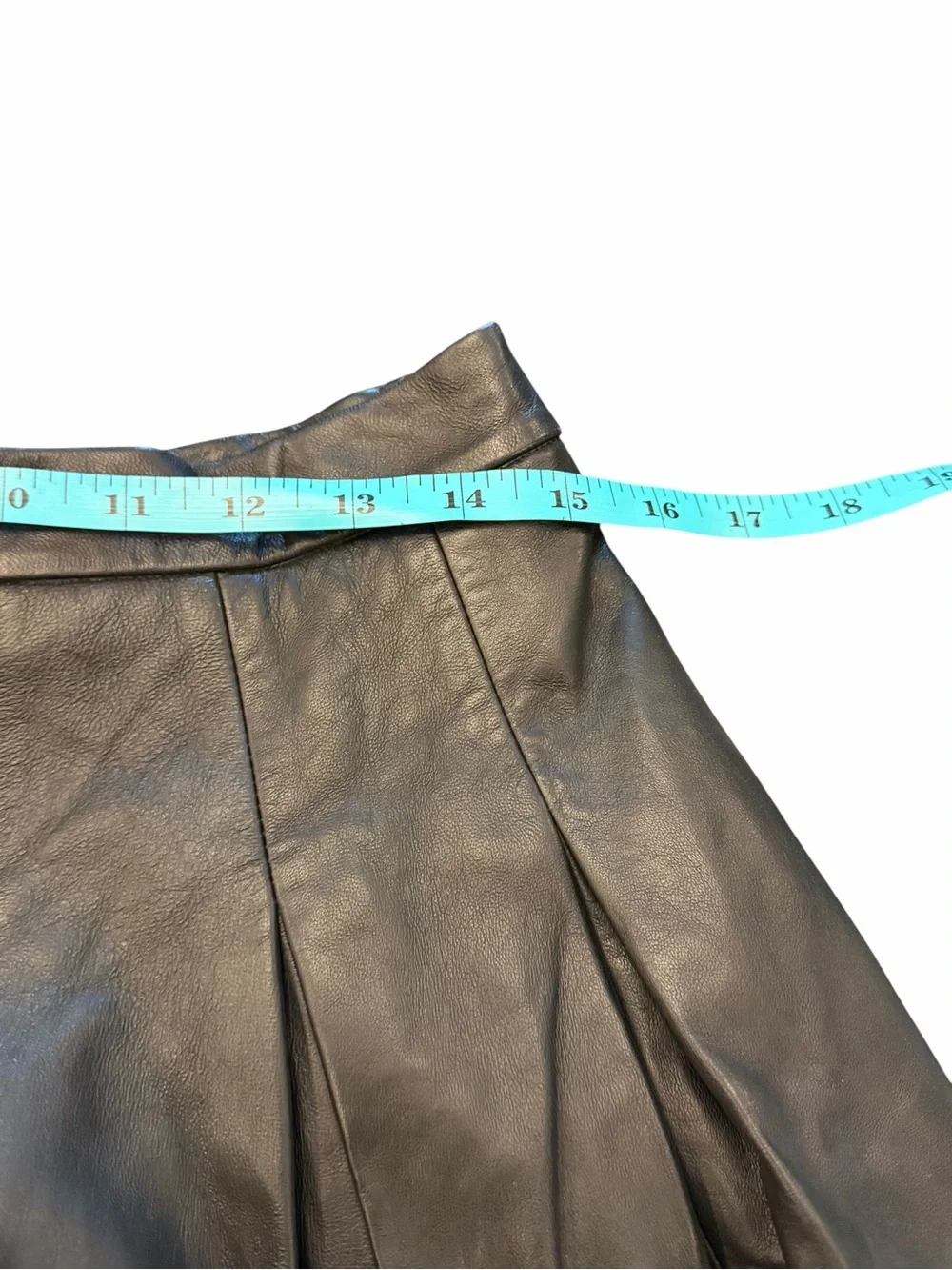 NEW Nordstrom Pleated Leather Skirt Black Size Medium Cowgirl Boho Whimsigoth